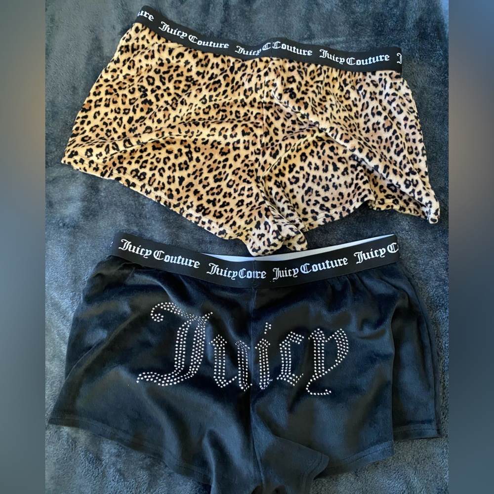 Juicy Couture Velvet Fleece Shorts 2 Piece Designer Pajama Set